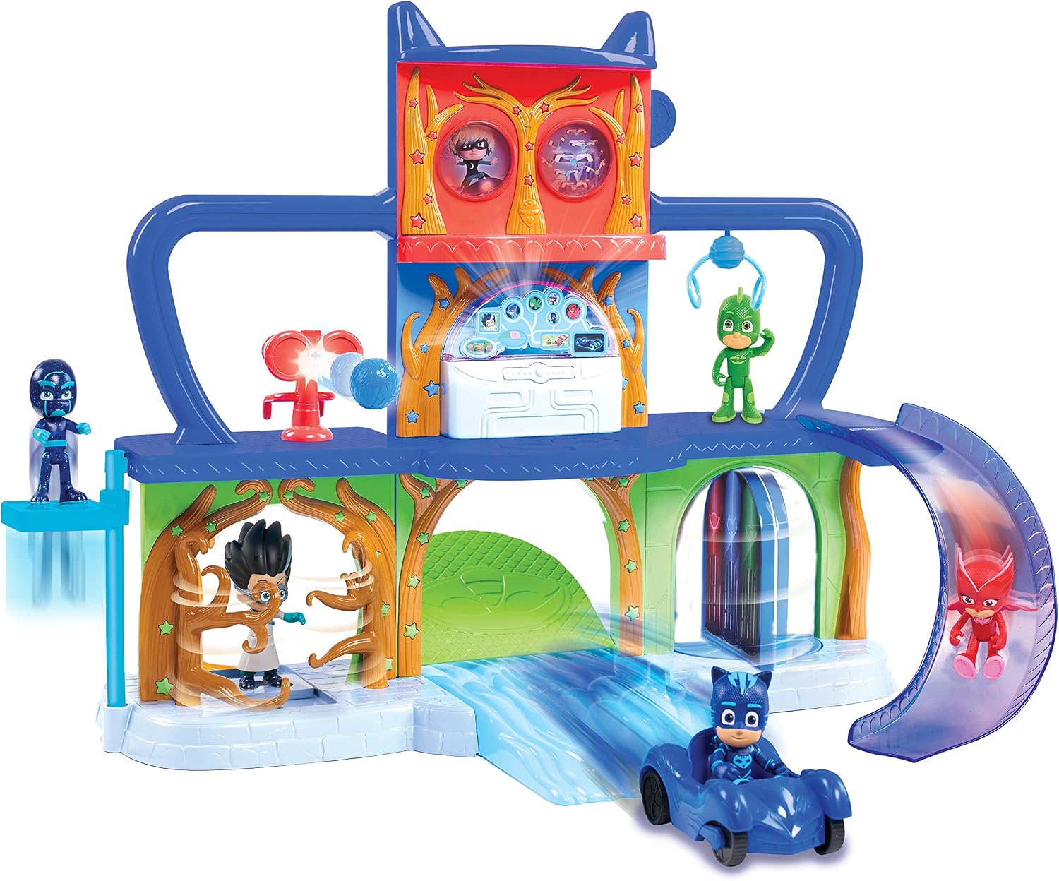 Игровой набор PJ Masks «Штаб-квартира Героев в масках» с Кэтбоем и автомобилем