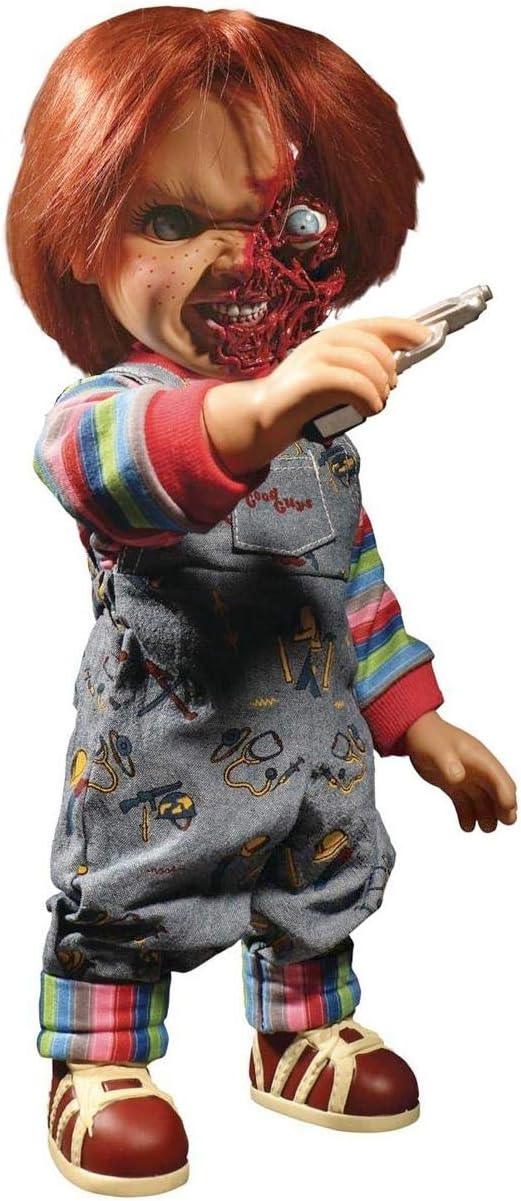 Говорящая фигурка Чаки Mezco Talking Pizza Face Chucky, 38 см