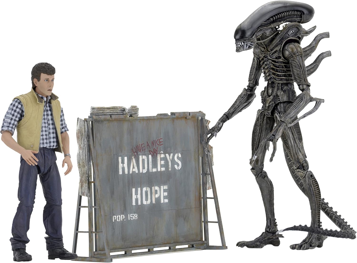 Набор фигурок NECA Aliens Hadley’s Hope: Картер Бёрк и ксеноморф
