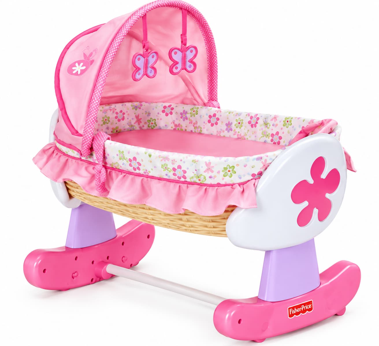 Люлька для кукол Fisher-Price Little Mommy Pink Butterfly 3 в 1