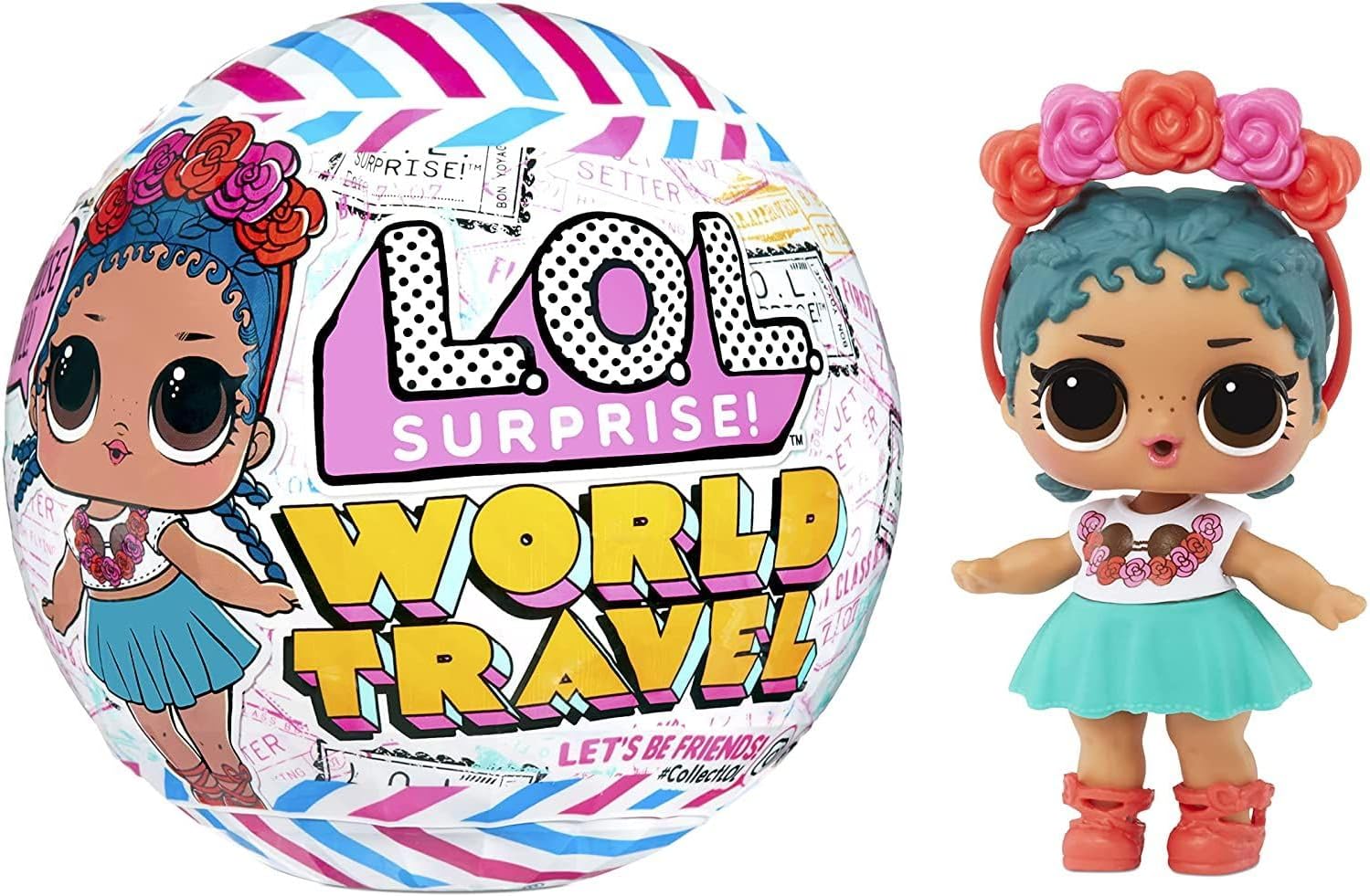 Кукла-сюрприз L.O.L. Surprise! World Travel в шаре, 8 сюрпризов