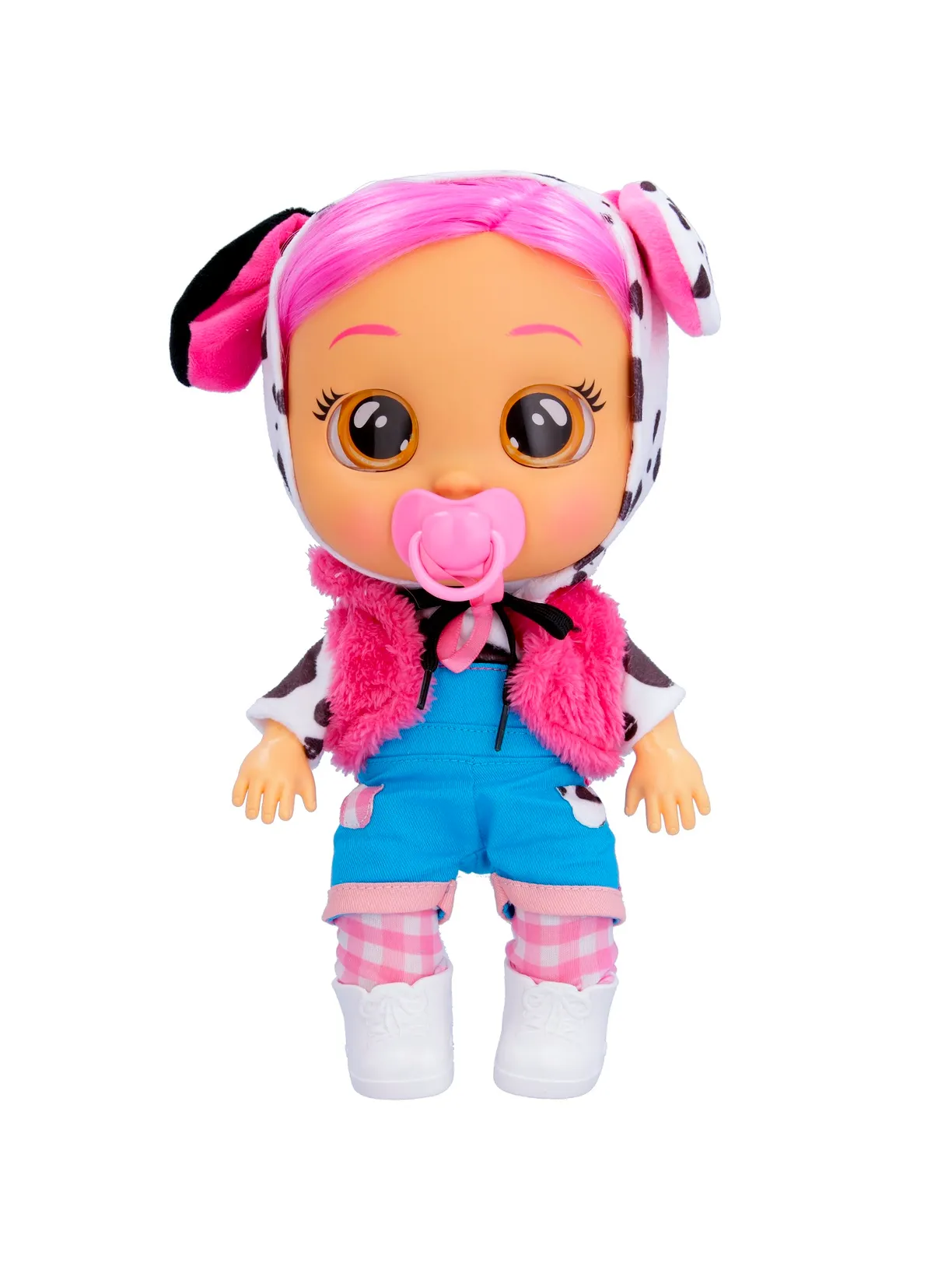 Интерактивная кукла Cry Babies Dressy Дотти в костюме далматинца, 30 см