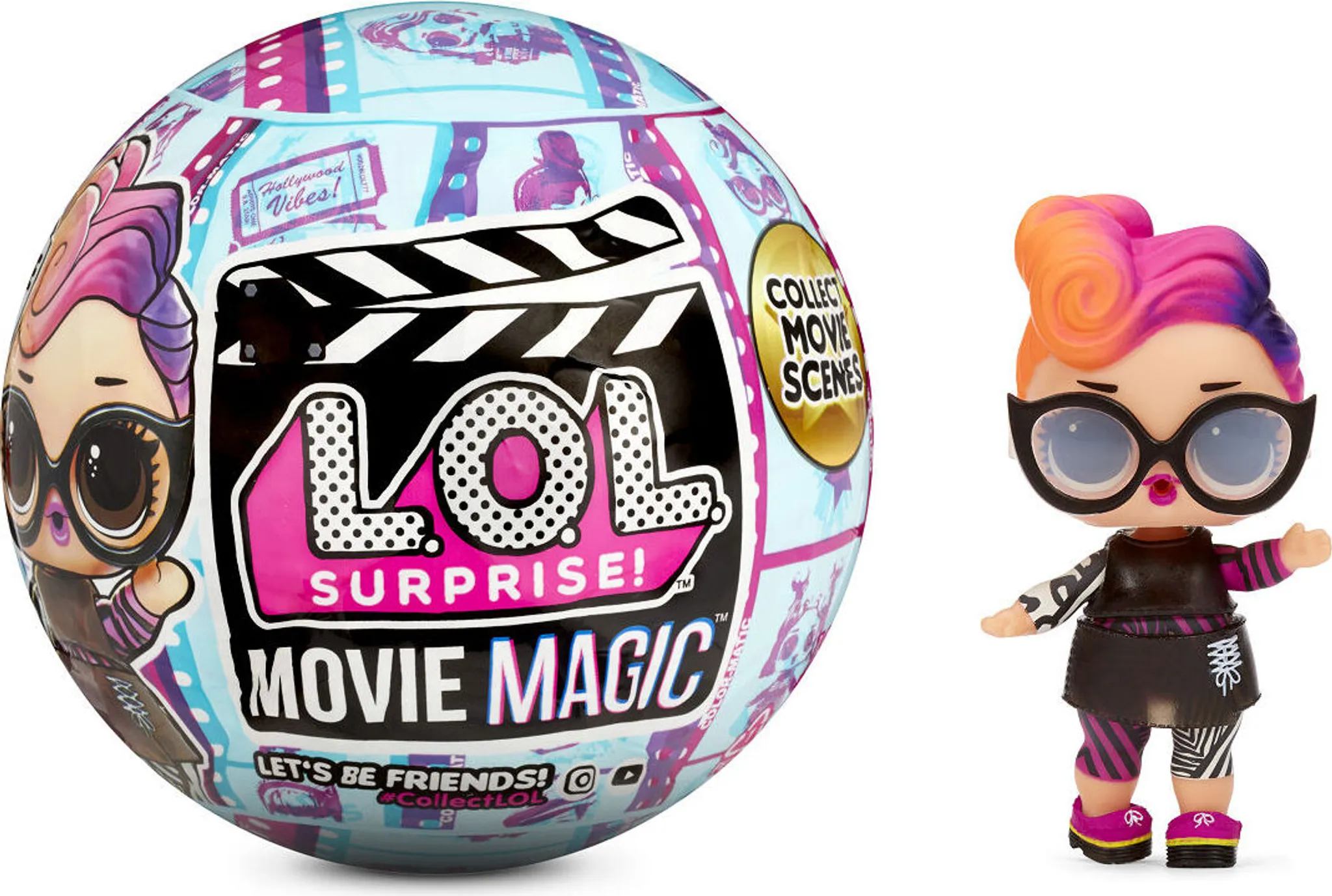 Кукла-сюрприз L.O.L. Surprise! Movie Magic в шаре, 10 сюрпризов